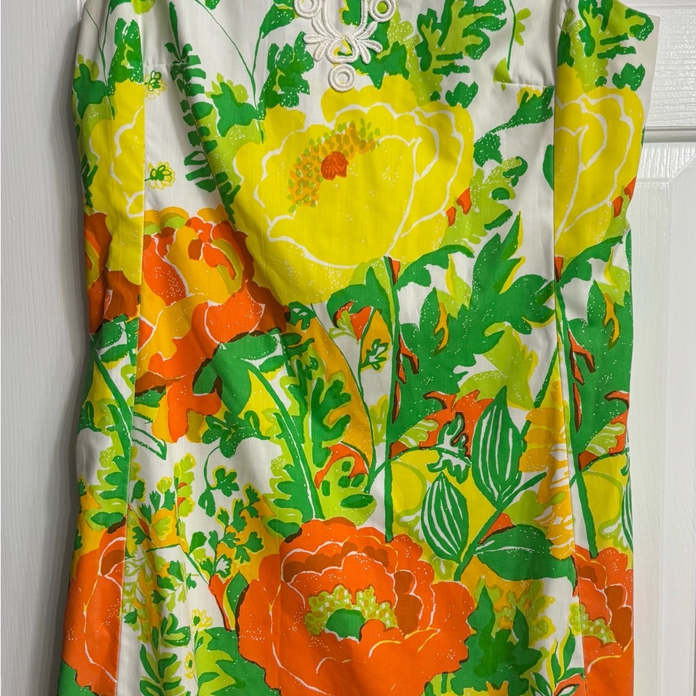 Lilly Pulitzer Floral Mini Dress - Yellow, Orange, Green